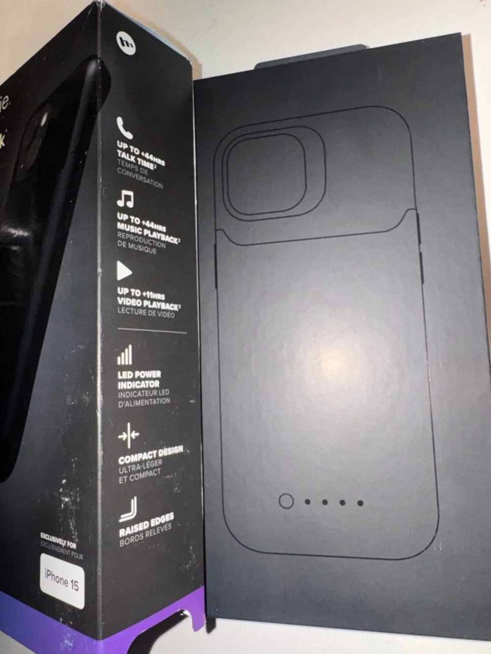 mophie Juice Pack battery case for iPhone 15 - Black